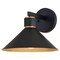 Vaxcel Dunbar 1 Light Matte Black and Gold Contemporary Outdoor Wall Sconce Metal Shade T0681 - alternate 6